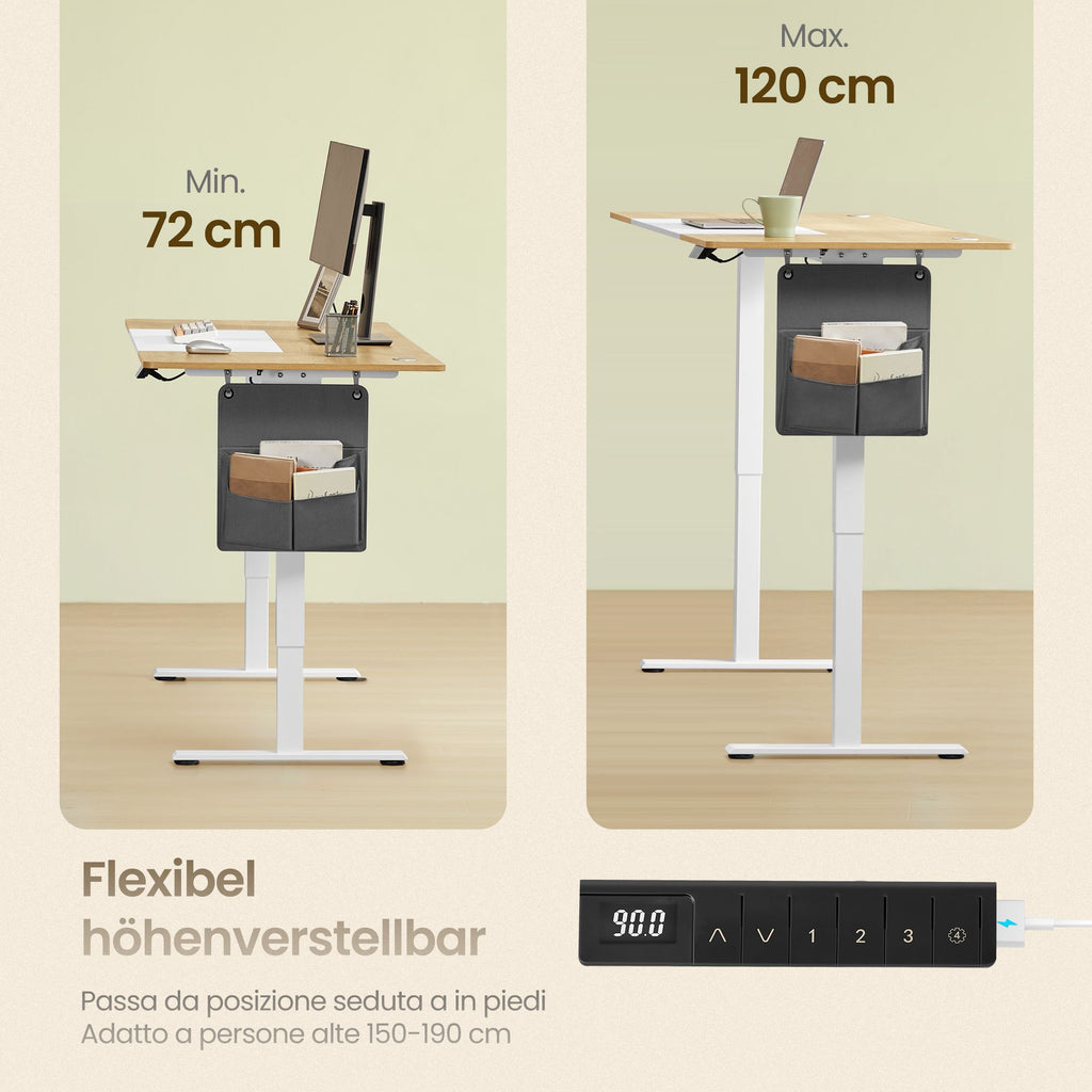 Höhenverstellbarer Schreibtisch elektrisch, 120,1 x 60