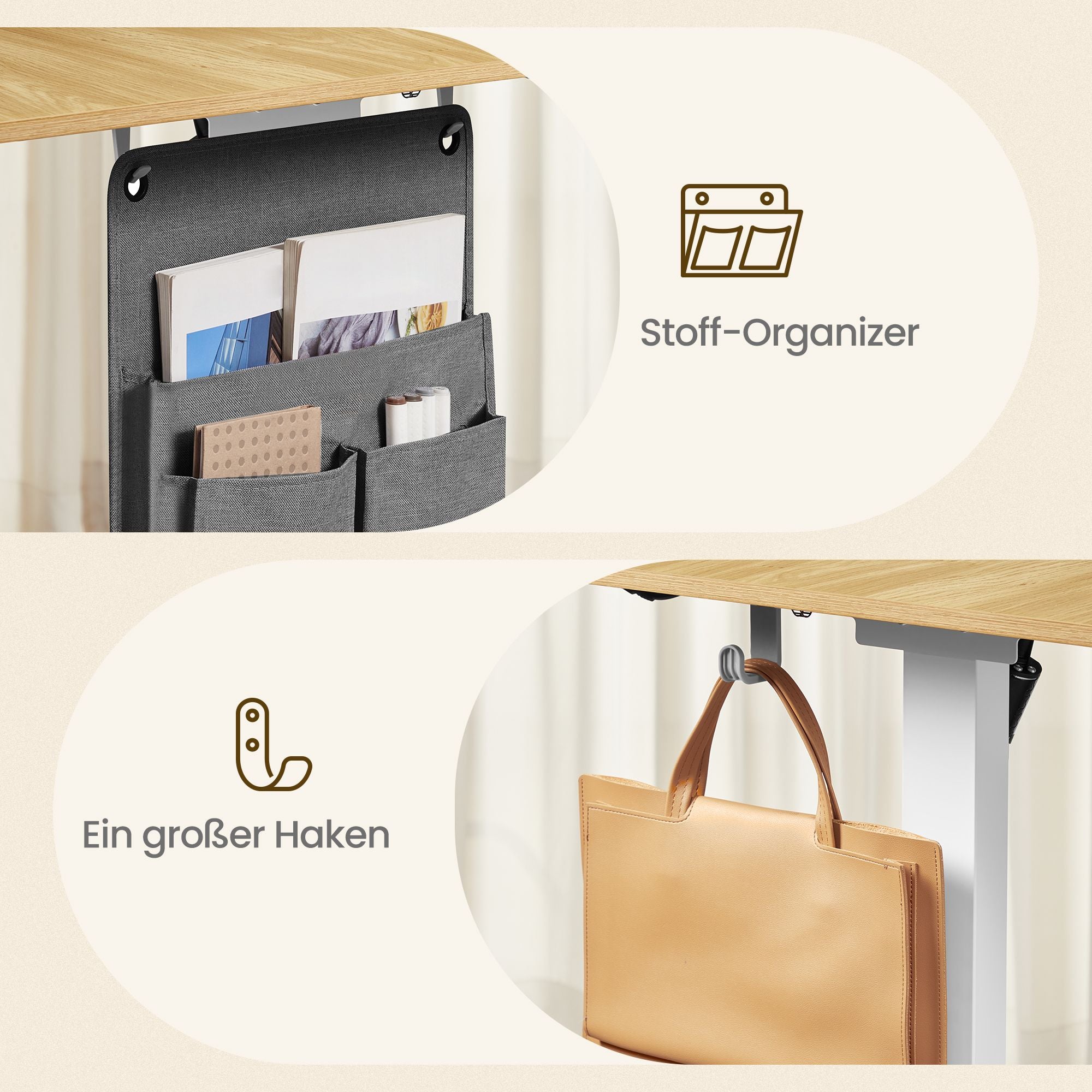 Höhenverstellbarer Schreibtisch elektrisch, 120,1 x 60