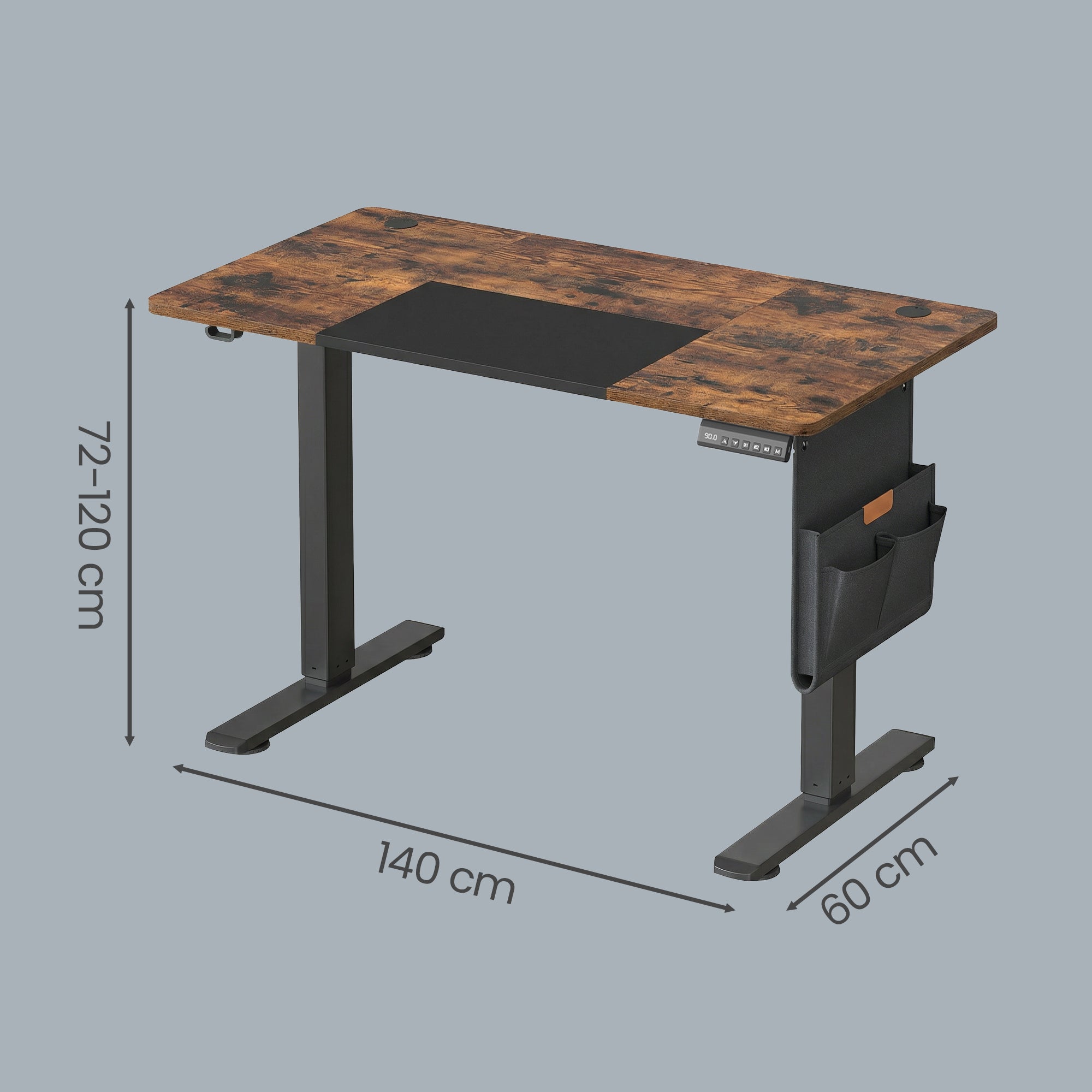 Höhenverstellbarer Schreibtisch elektrisch, 140,1 x 60