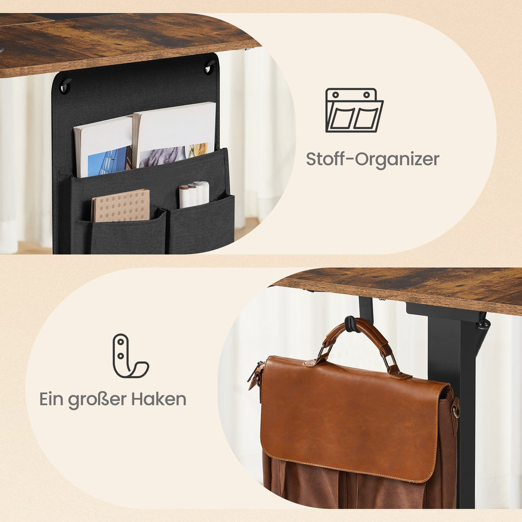 Höhenverstellbarer Stehtisch, 180 x 80 cm, Memory-Funktion
