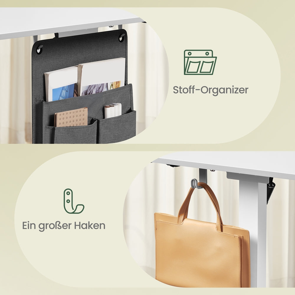 Höhenverstellbarer Stehtisch, 180 x 80 cm, Memory-Funktion