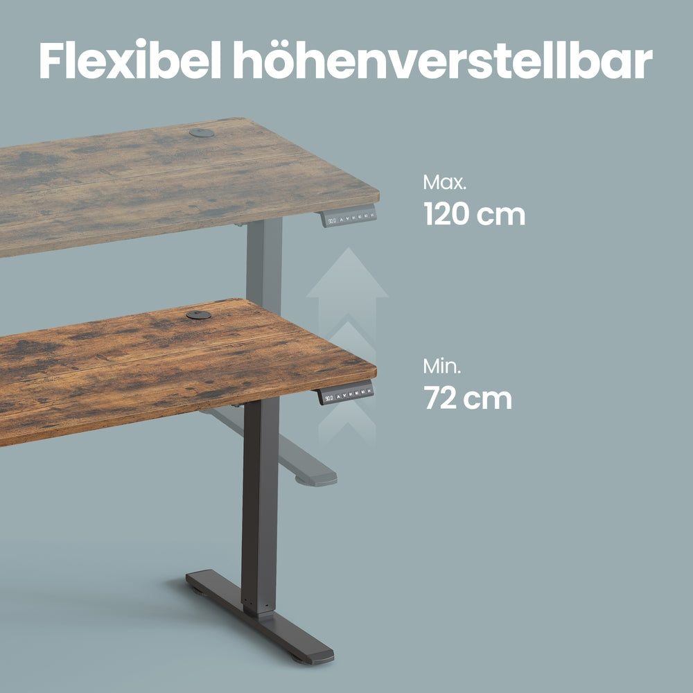 Höhenverstellbarer Schreibtisch, 100 x 60 cm, Memory-Funktion