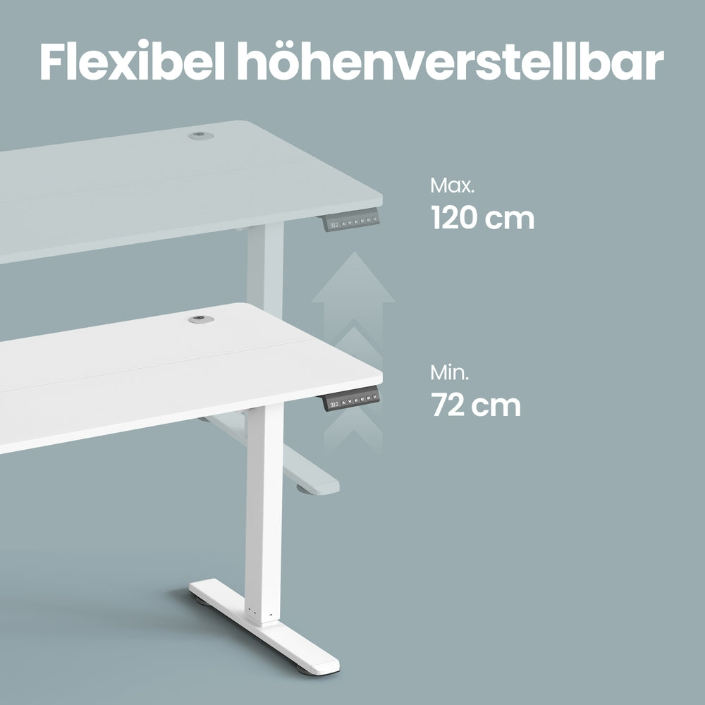 Höhenverstellbarer Schreibtisch, 100 x 60 cm, Memory-Funktion