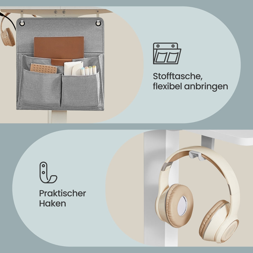 Höhenverstellbarer Schreibtisch, 100 x 60 cm, Memory-Funktion