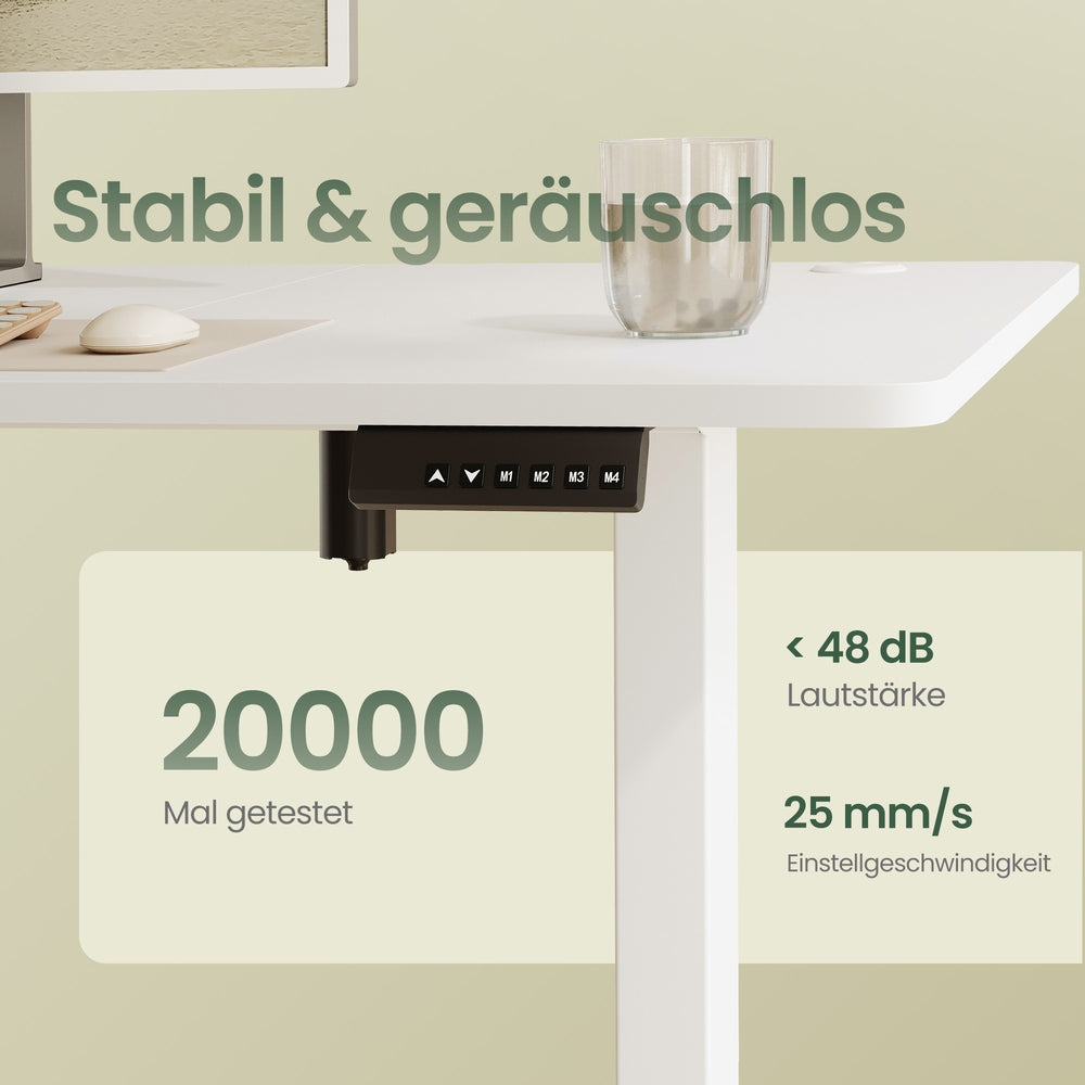Höhenverstellbarer Schreibtisch elektrisch, 120,1 x 60