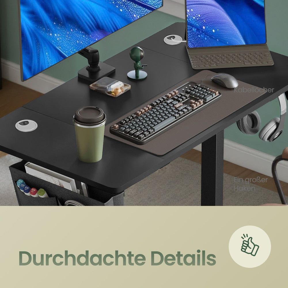 Höhenverstellbarer Schreibtisch elektrisch, 120,1 x 60
