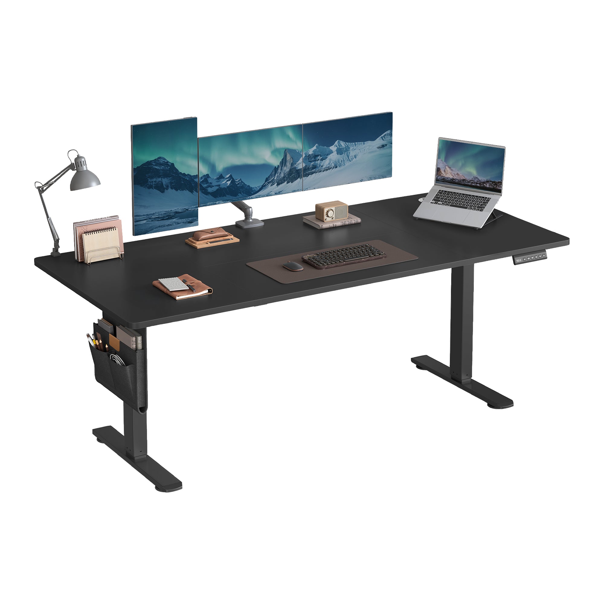 Höhenverstellbarer Schreibtisch, 140 x 60 cm, Memory-Funktion
