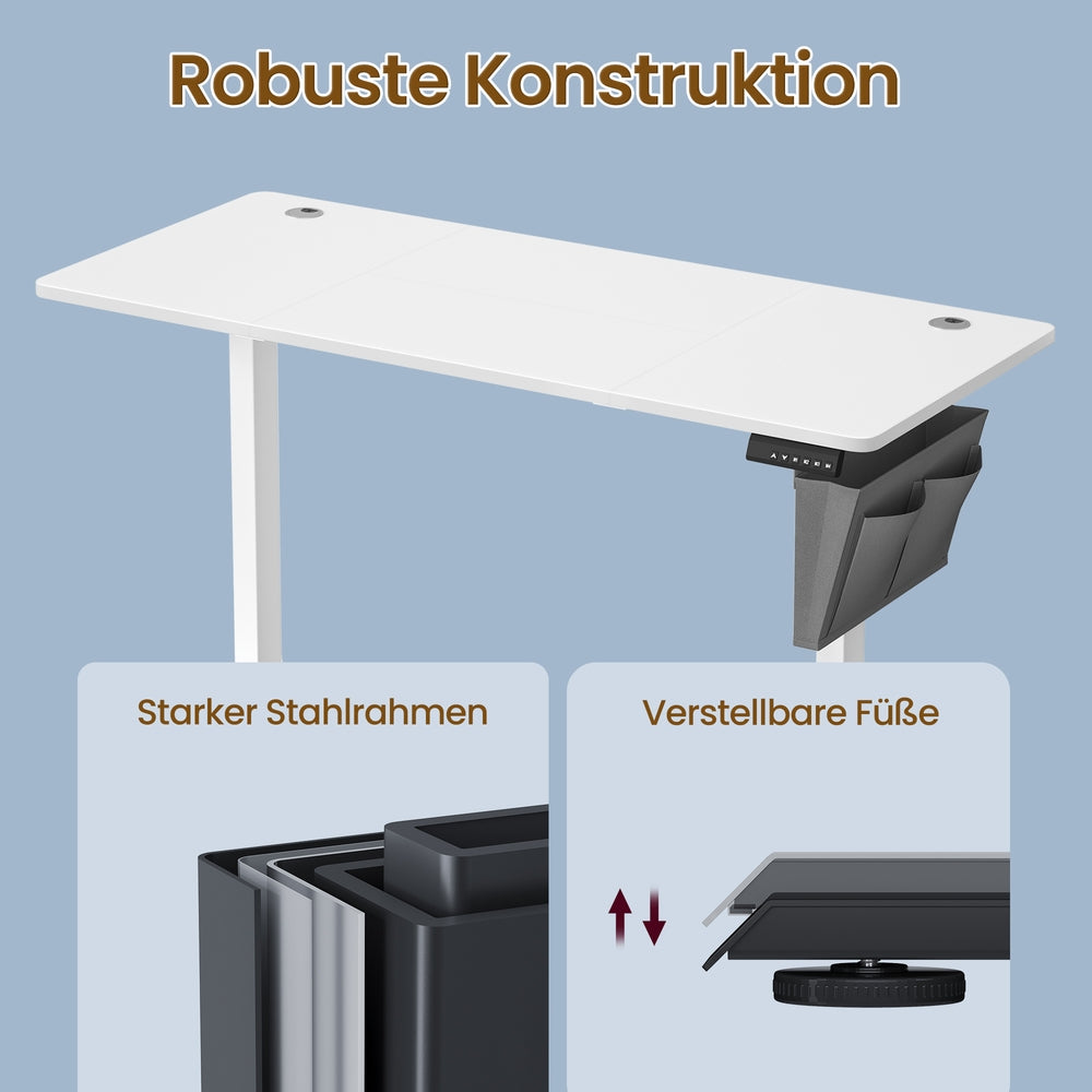 Höhenverstellbarer Schreibtisch elektrisch, 140,1 x 60