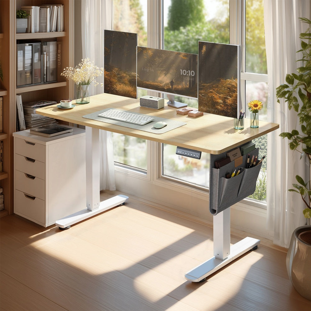 Höhenverstellbarer Schreibtisch, 140 x 60 cm, Memory-Funktion