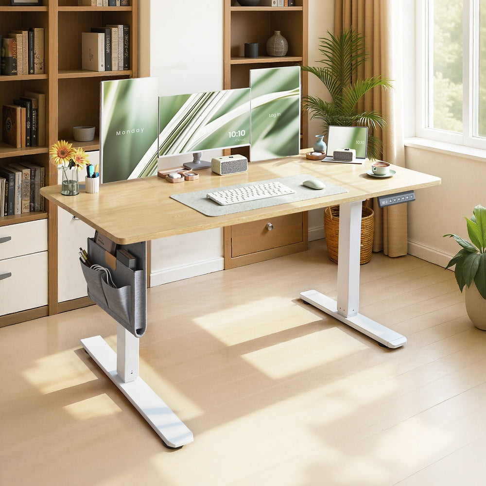 Höhenverstellbarer Schreibtisch, 140 x 60 cm, Memory-Funktion