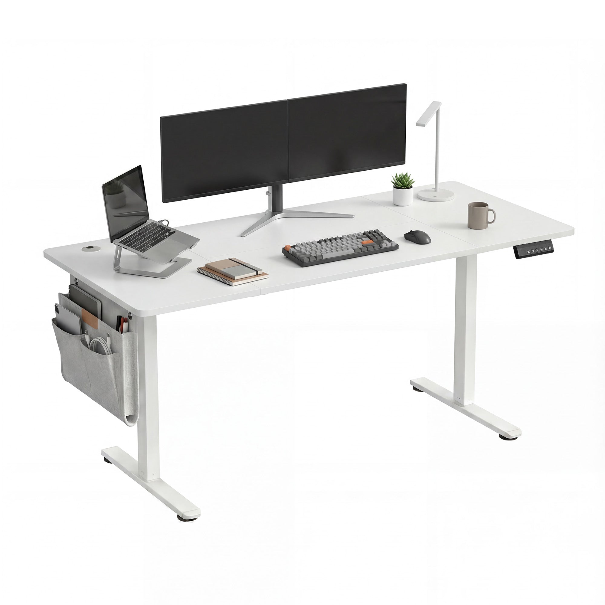 Höhenverstellbarer Schreibtisch, 160 x 70 cm, Memory-Funktion