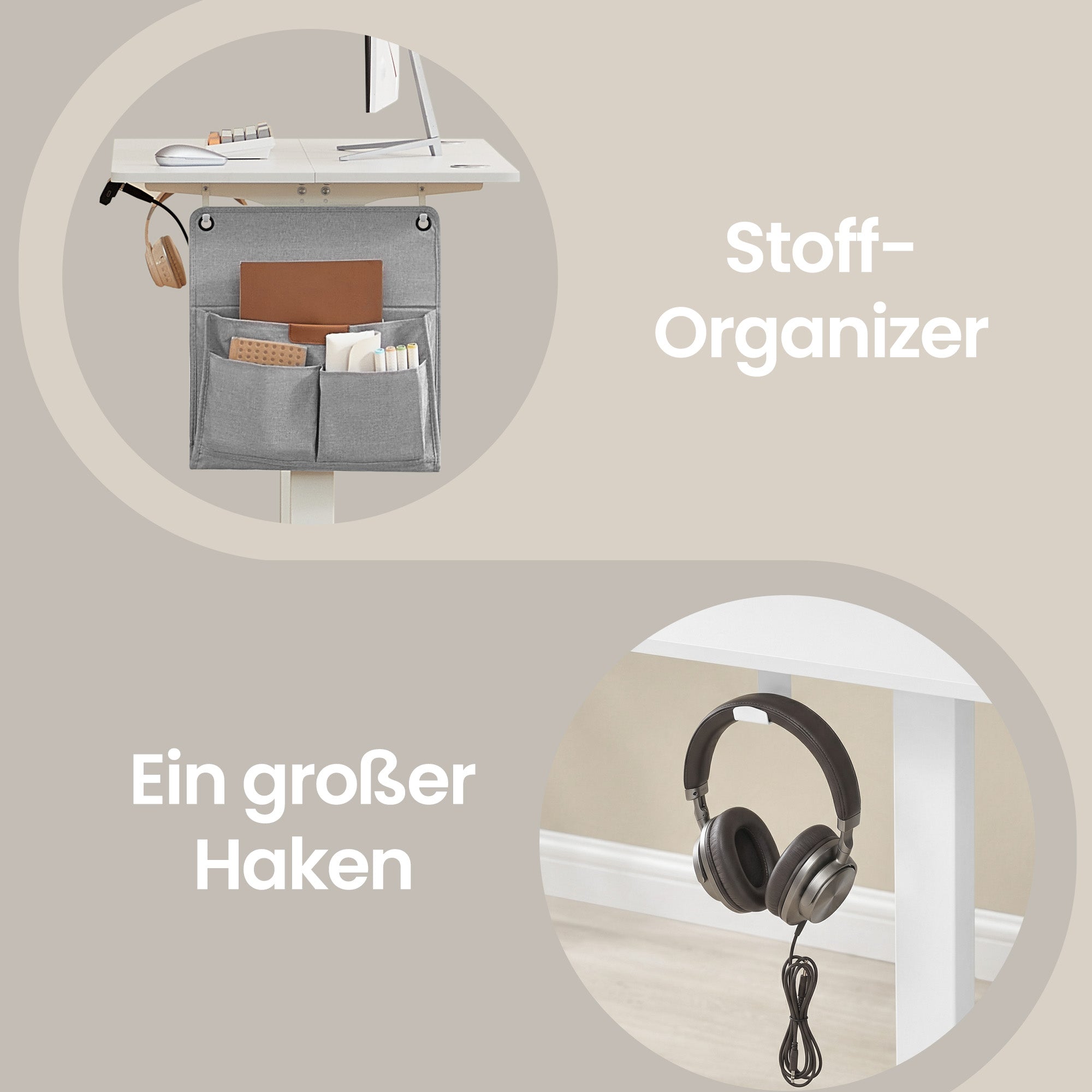 Höhenverstellbarer Schreibtisch, 160 x 70 cm, Memory-Funktion