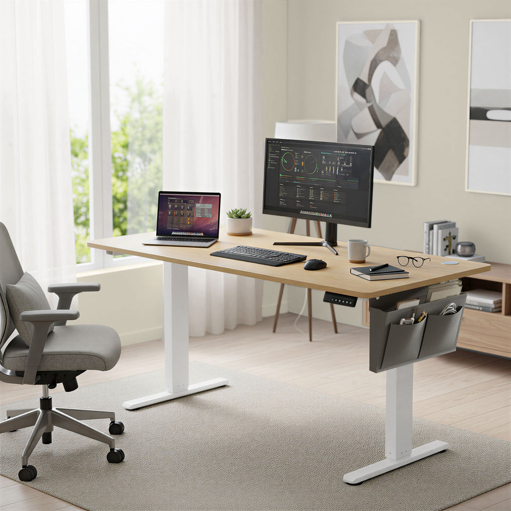 Höhenverstellbarer Schreibtisch elektrisch, 4 Speichertasten, 160 x 70 cm