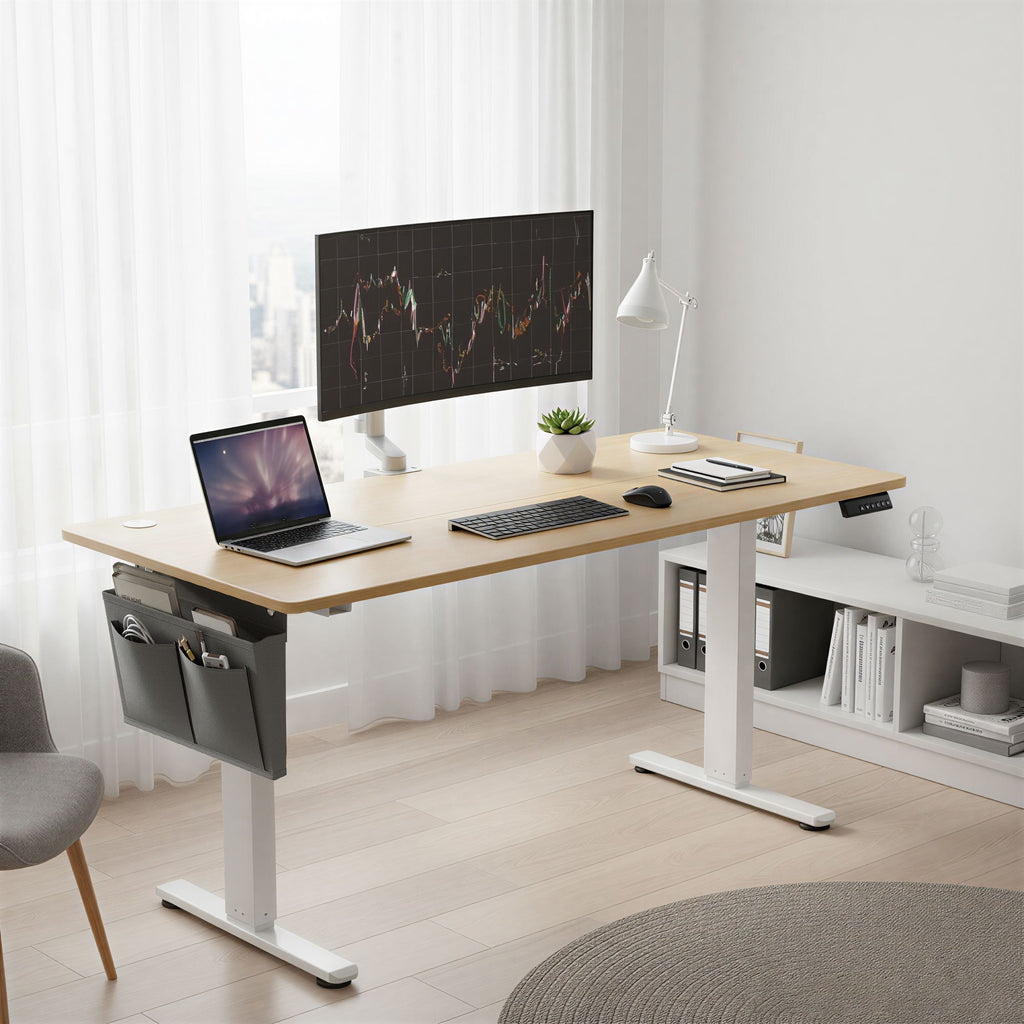 Höhenverstellbarer Schreibtisch elektrisch, 4 Speichertasten, 160 x 70 cm