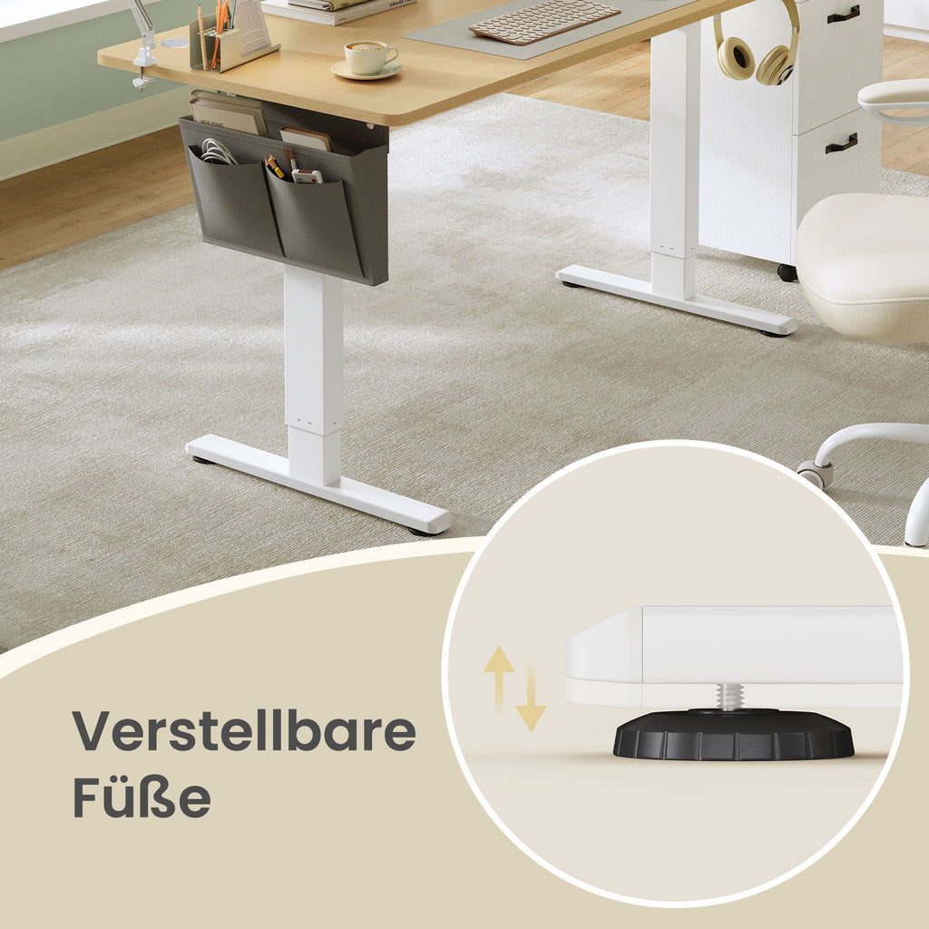 Höhenverstellbarer Schreibtisch elektrisch, 4 Speichertasten, 160 x 70 cm