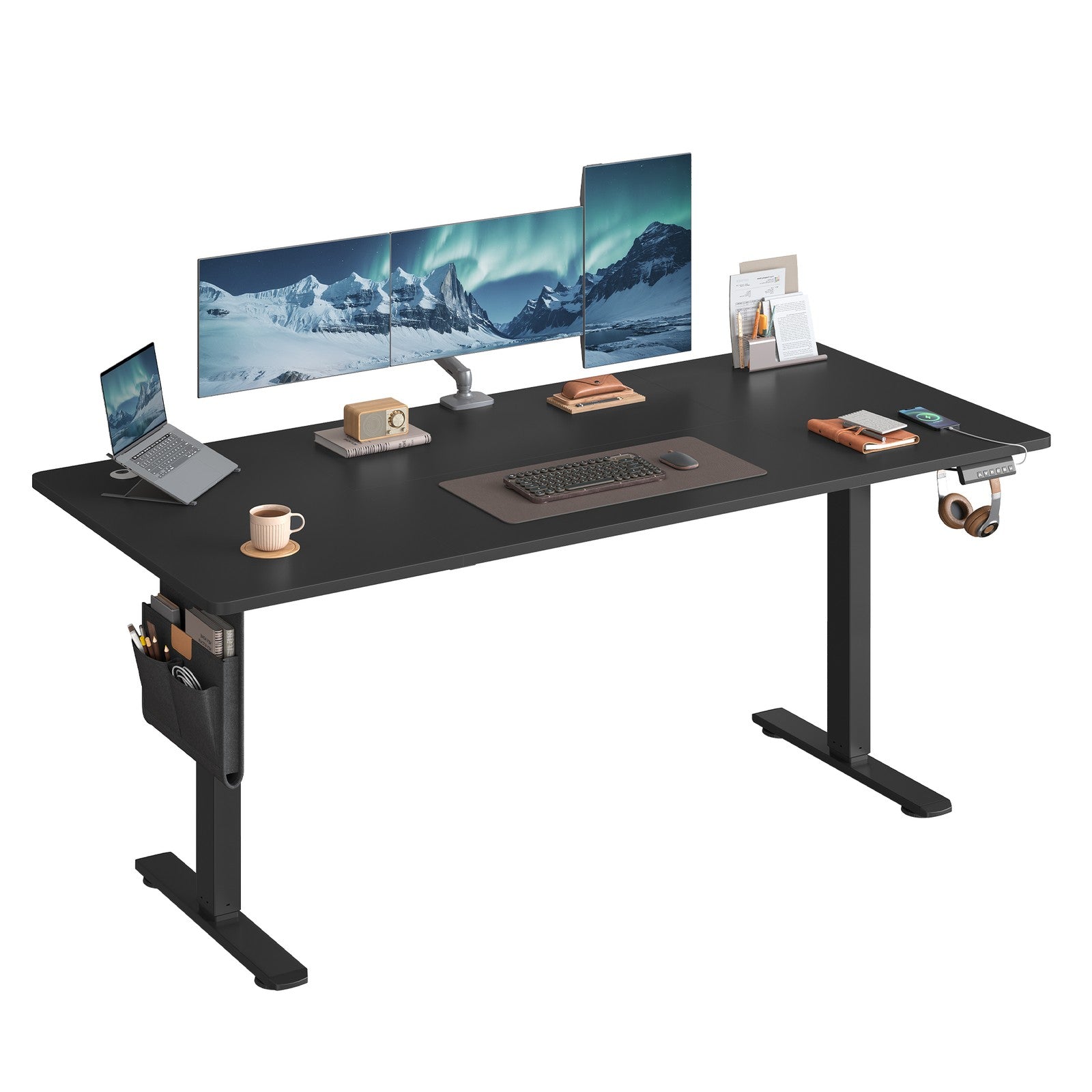 Höhenverstellbarer Schreibtisch, 180 x 80 cm, Memory-Funktion