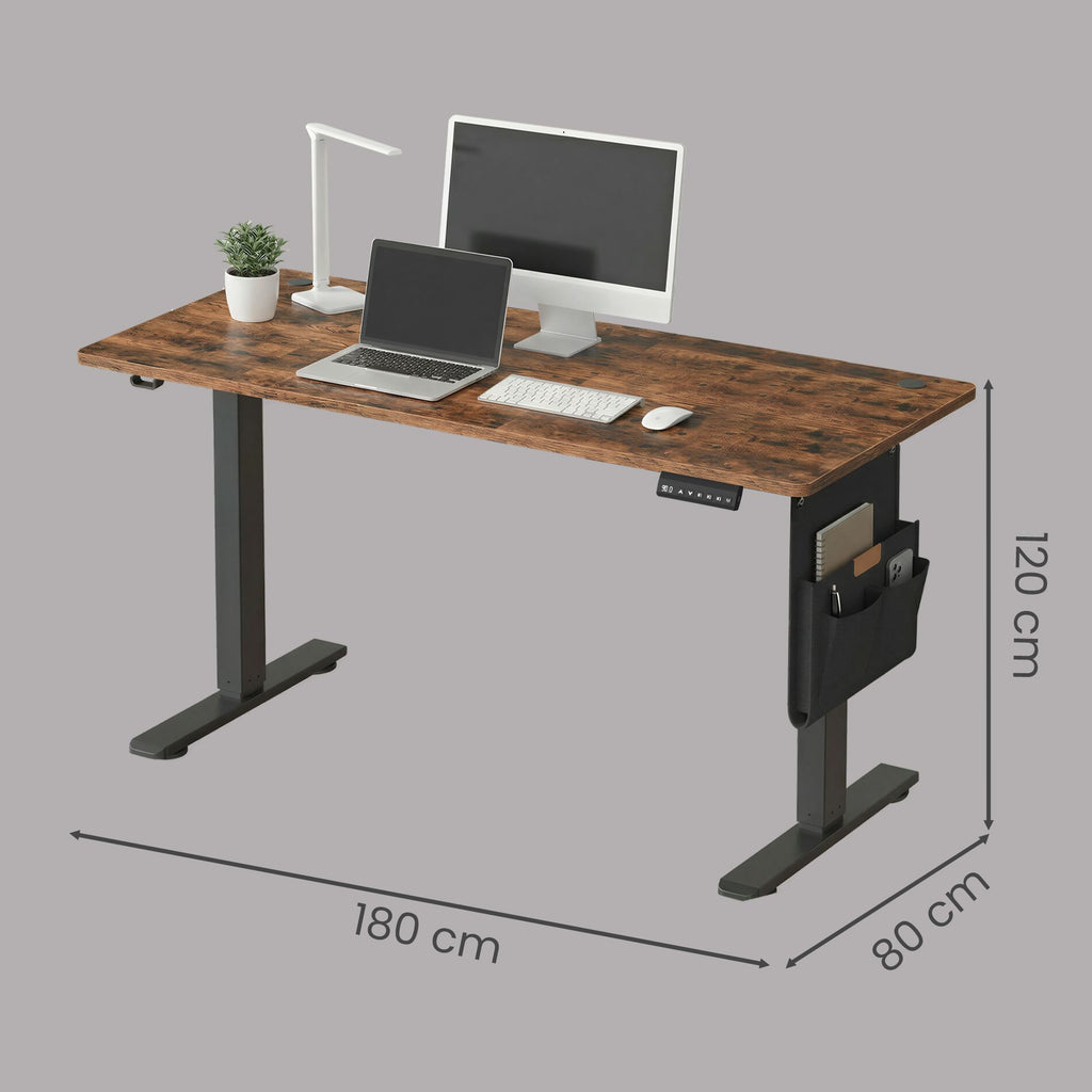 Höhenverstellbarer Schreibtisch, 180 x 80 cm, Memory-Funktion