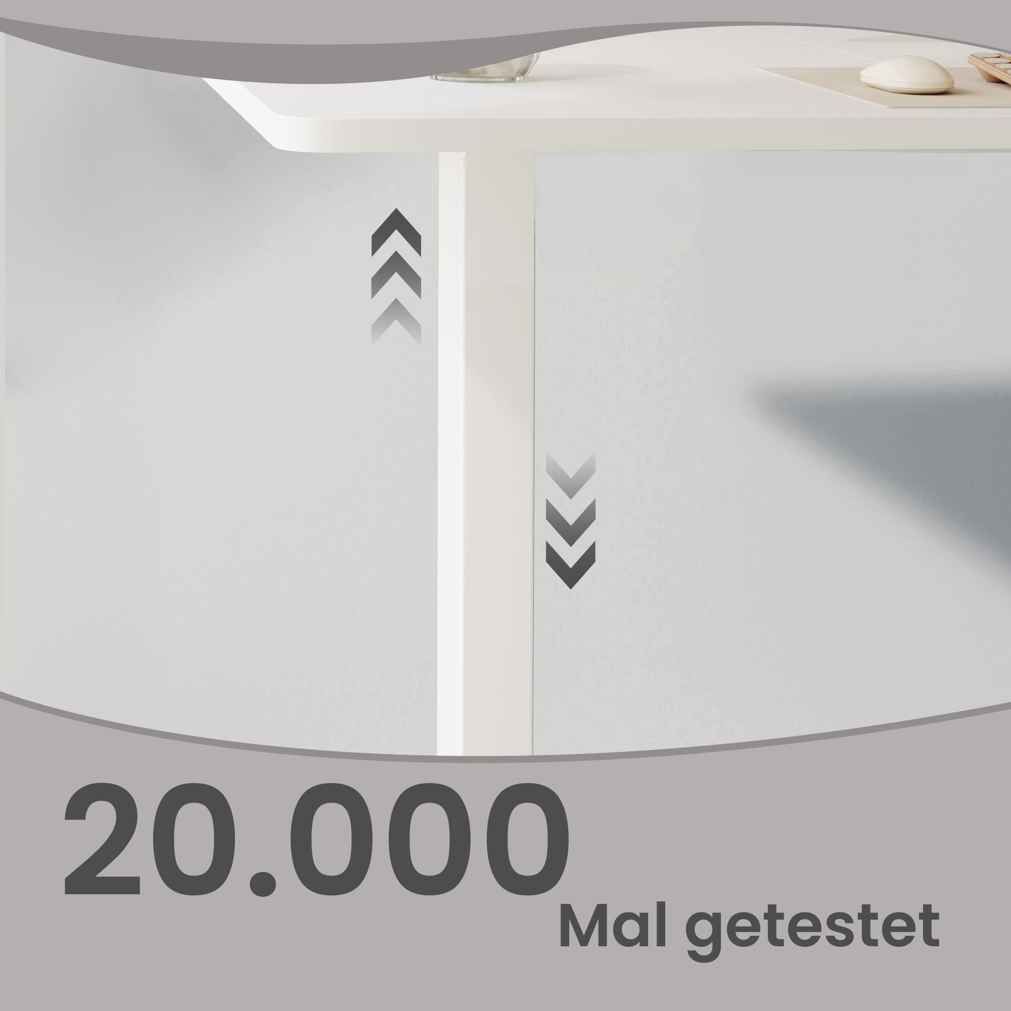 Höhenverstellbarer Schreibtisch, 180 x 80 cm, Memory-Funktion