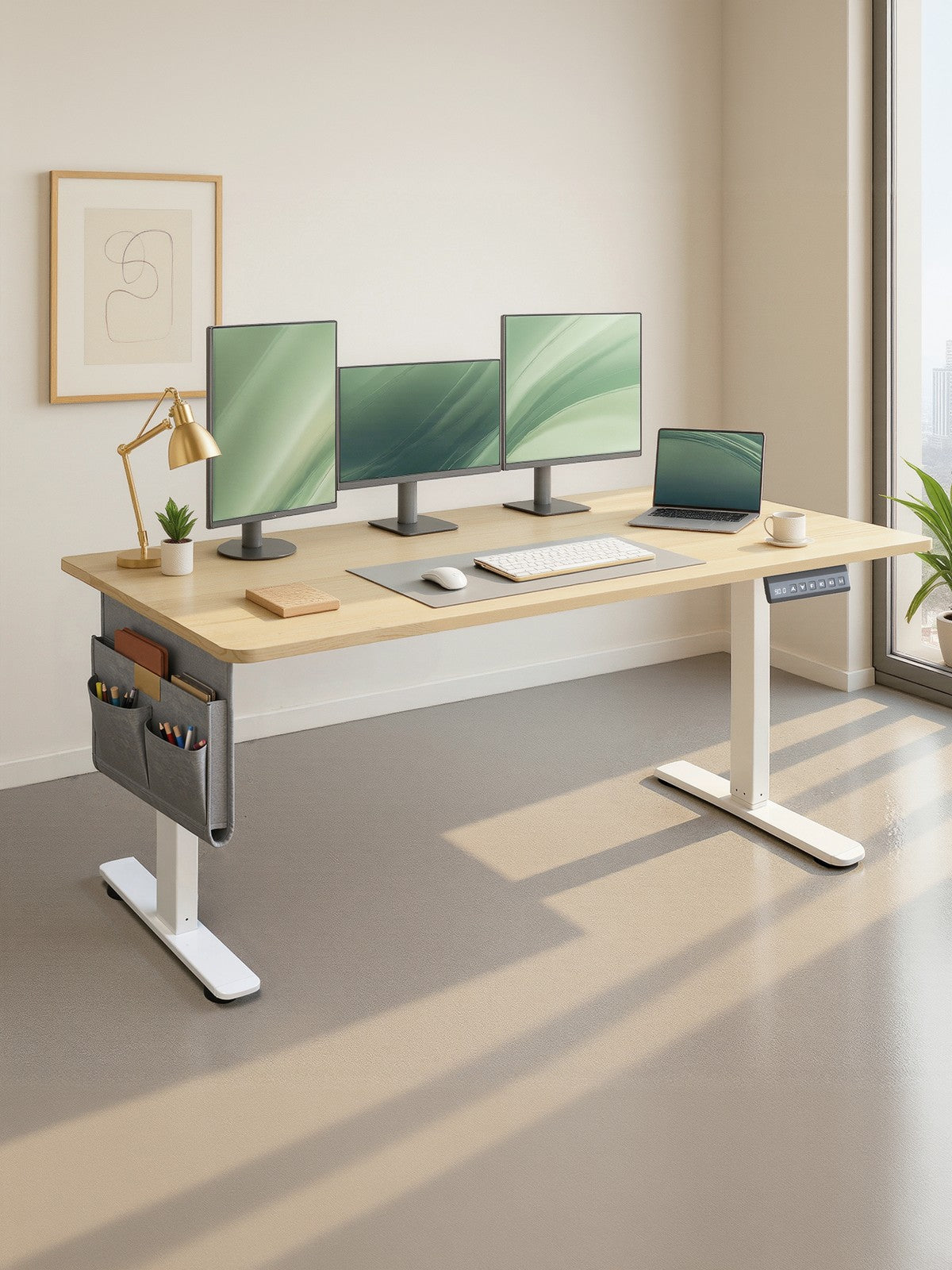 Höhenverstellbarer Schreibtisch, 180 x 80 cm, Memory-Funktion
