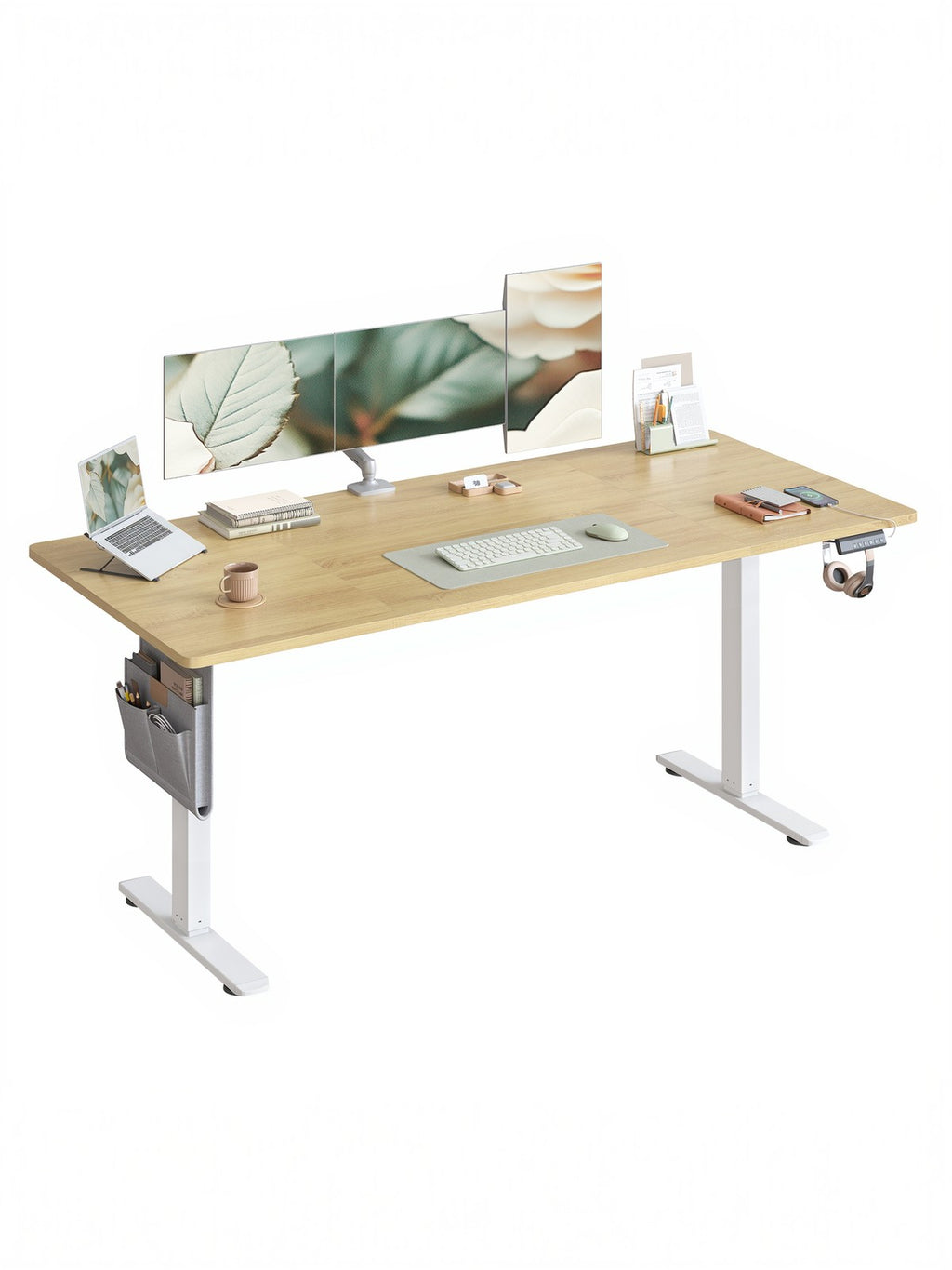 Höhenverstellbarer Schreibtisch, 180 x 80 cm, Memory-Funktion