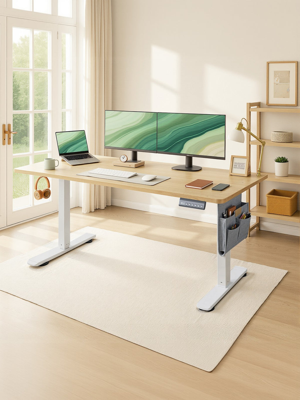 Höhenverstellbarer Schreibtisch, 180 x 80 cm, Memory-Funktion