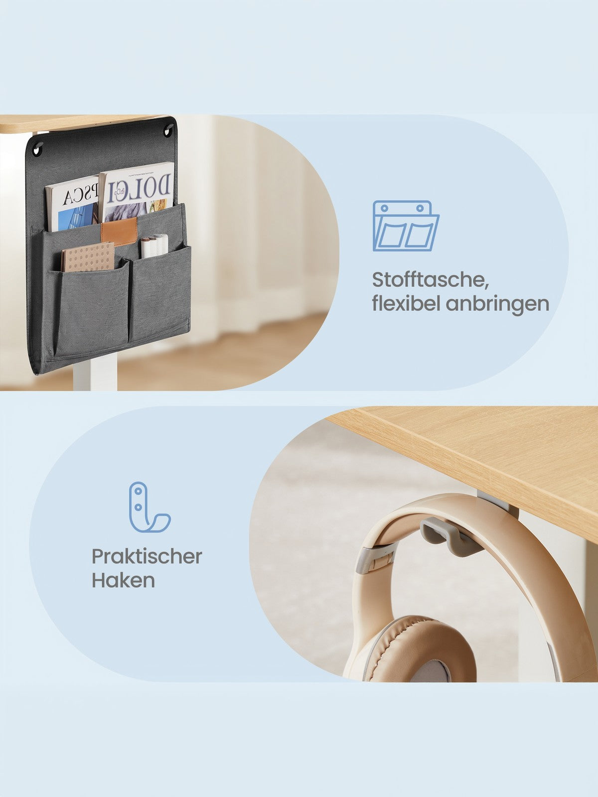 Höhenverstellbarer Schreibtisch, 180 x 80 cm, Memory-Funktion
