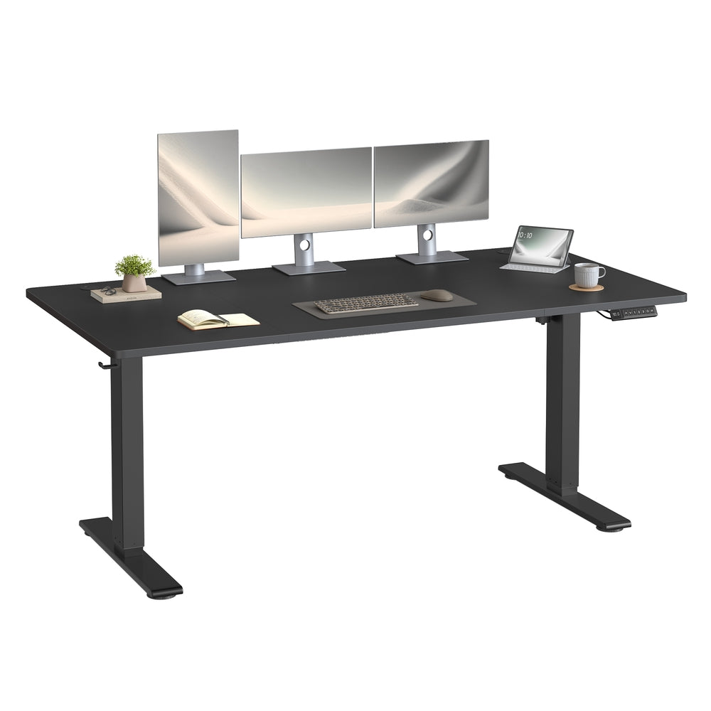 Höhenverstellbarer Schreibtisch elektrisch, 160 x 80 cm, mit USB-C-Anschluss