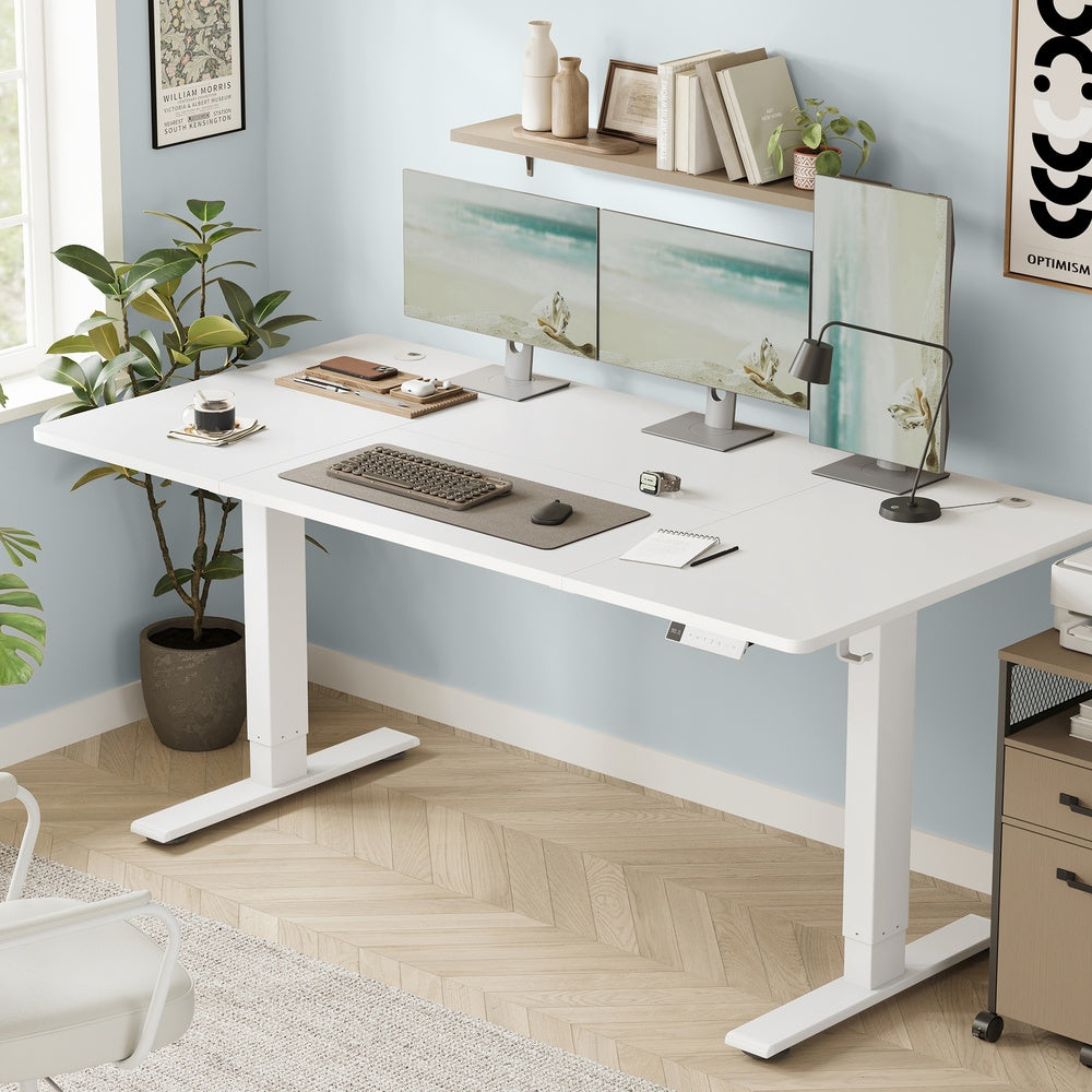 Höhenverstellbarer Schreibtisch elektrisch, 160 x 80 cm, mit USB-C-Anschluss