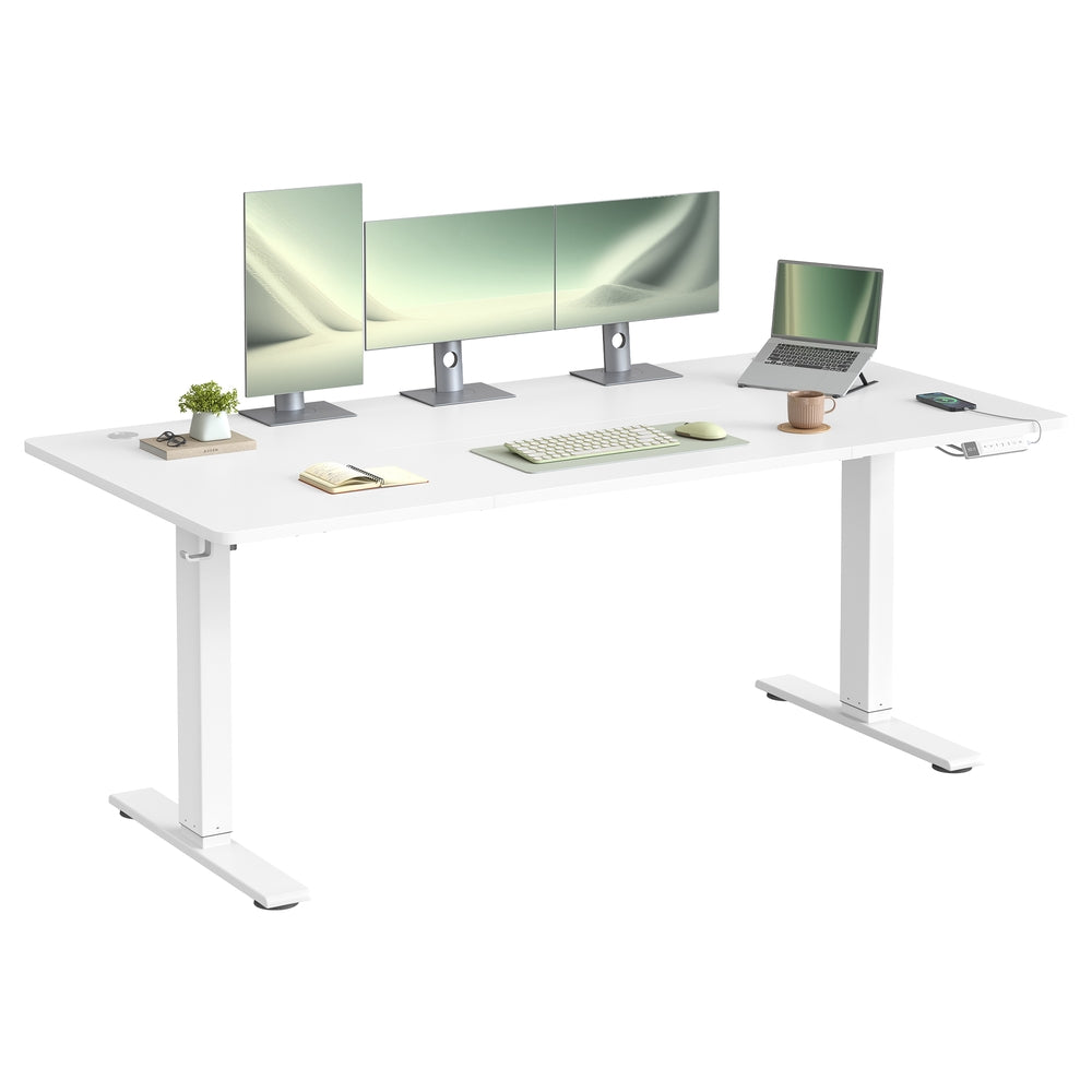 Höhenverstellbarer Schreibtisch elektrisch, 180 x 80 cm, mit USB-C-Anschluss