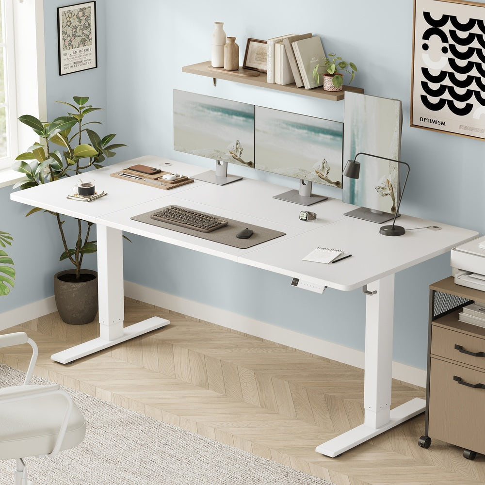 Höhenverstellbarer Schreibtisch elektrisch, 180 x 80 cm, mit USB-C-Anschluss