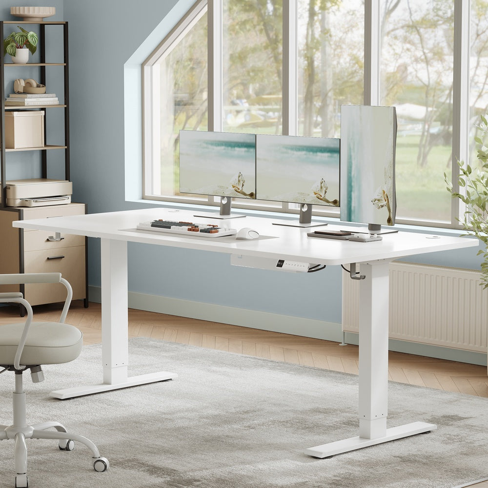 Höhenverstellbarer Schreibtisch elektrisch, 180 x 80 cm, mit USB-C-Anschluss