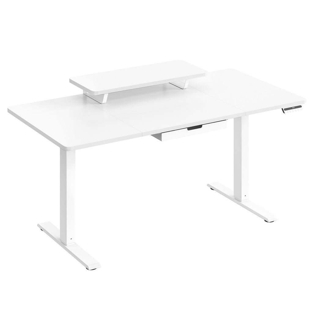 Höhenverstellbarer Schreibtisch,  140 x 70 cm, Monitorständer