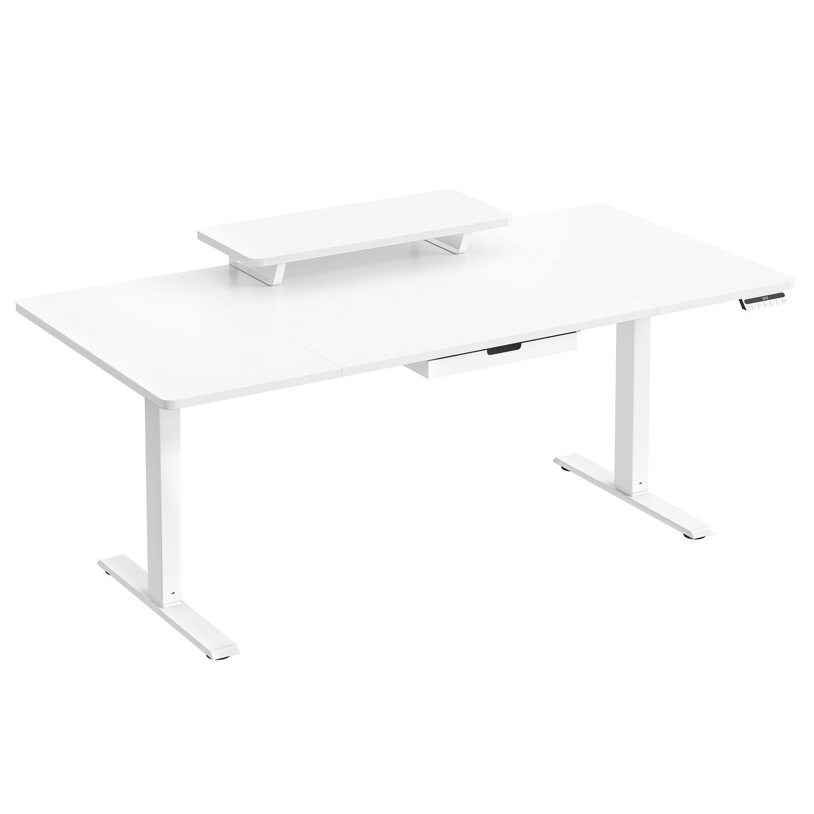 Höhenverstellbarer Schreibtisch, 160 x 80 cm, Monitorständer