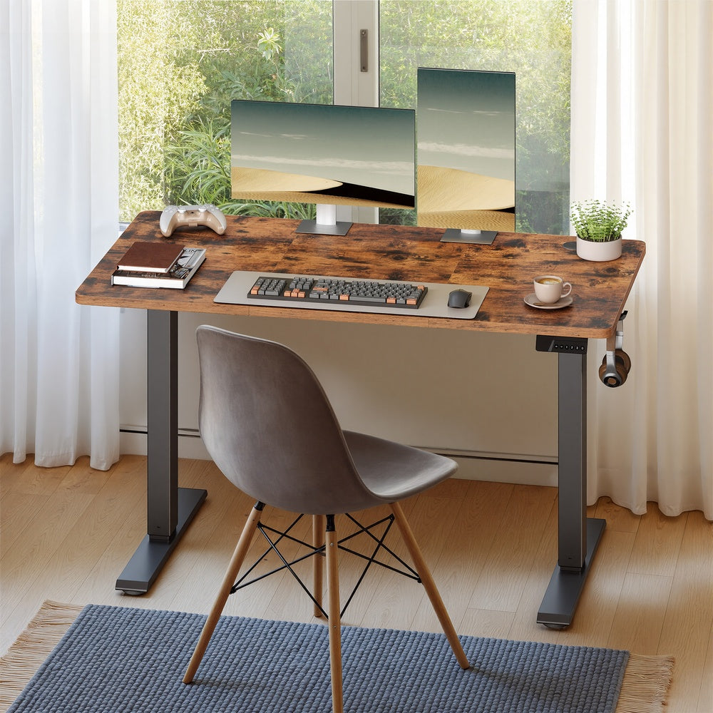 Elektrisch verstellbarer Stehtisch, Memory-Funktion mit 4 Höhen, Schreibtisch für Home Office