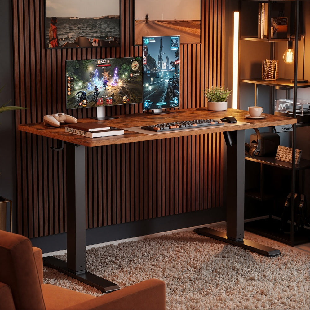 Elektrisch verstellbarer Stehtisch, Memory-Funktion mit 4 Höhen, Schreibtisch für Home Office