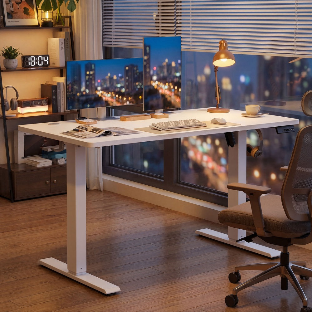 Elektrisch verstellbarer Stehtisch, Memory-Funktion mit 4 Höhen, Schreibtisch für Home Office