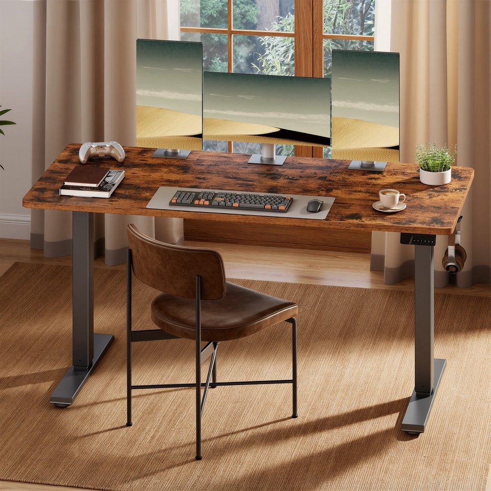Elektrisch verstellbarer Stehtisch, Memory-Funktion mit 4 Höhen, Schreibtisch für Home Office