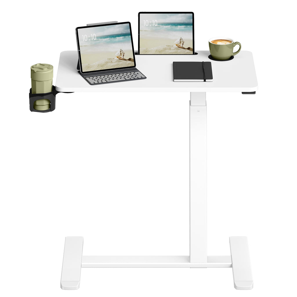 Stehtisch, Beistelltisch mit Rollen, 70 x 40 cm Tischplatte