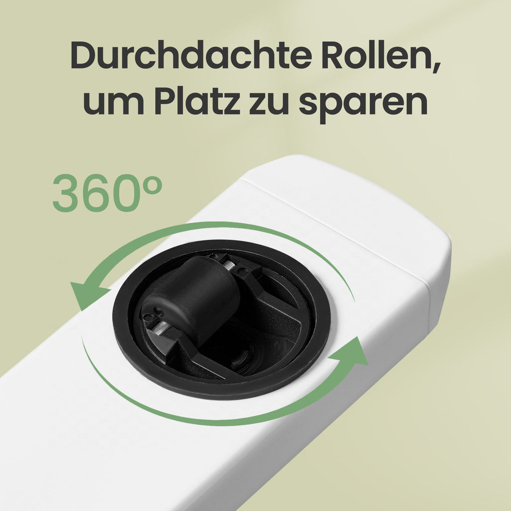 Stehtisch, Beistelltisch mit Rollen, verstellbar