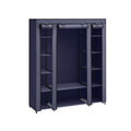 Stoffschrank mit Kleiderstange und Metallrahmen