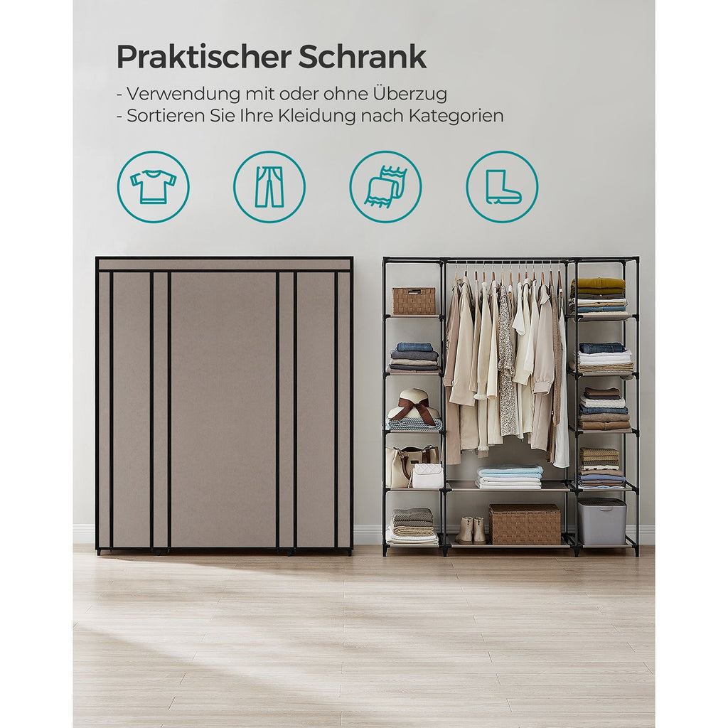 Faltschrank mit Kleiderstange