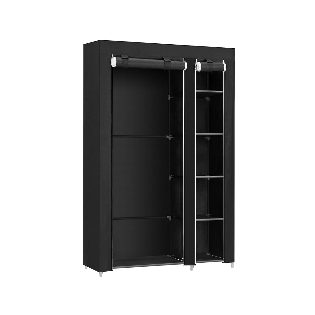 Stoffschrank 175 x 110 cm Schwarz