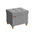 Klappbarer Sitzhocker mit Stauraum 32 x 40 cm taubengrau