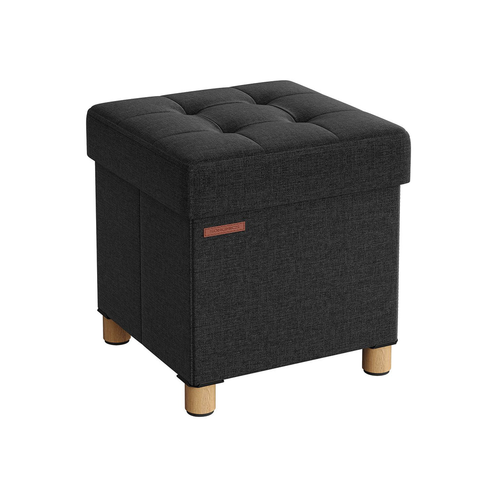 Sitzbank klappbar 38 x 38 x 40 cm mit Stauraum schwarz