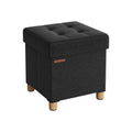 Sitzbank klappbar 38 x 38 x 40 cm mit Stauraum schwarz