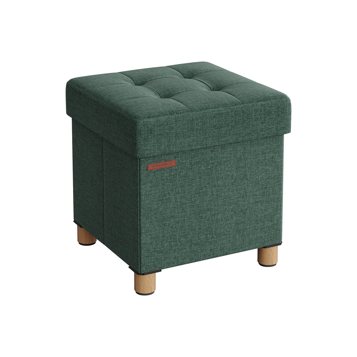 Sitzbank klappbar 38 x 38 x 40 cm mit Stauraum vintagegrün