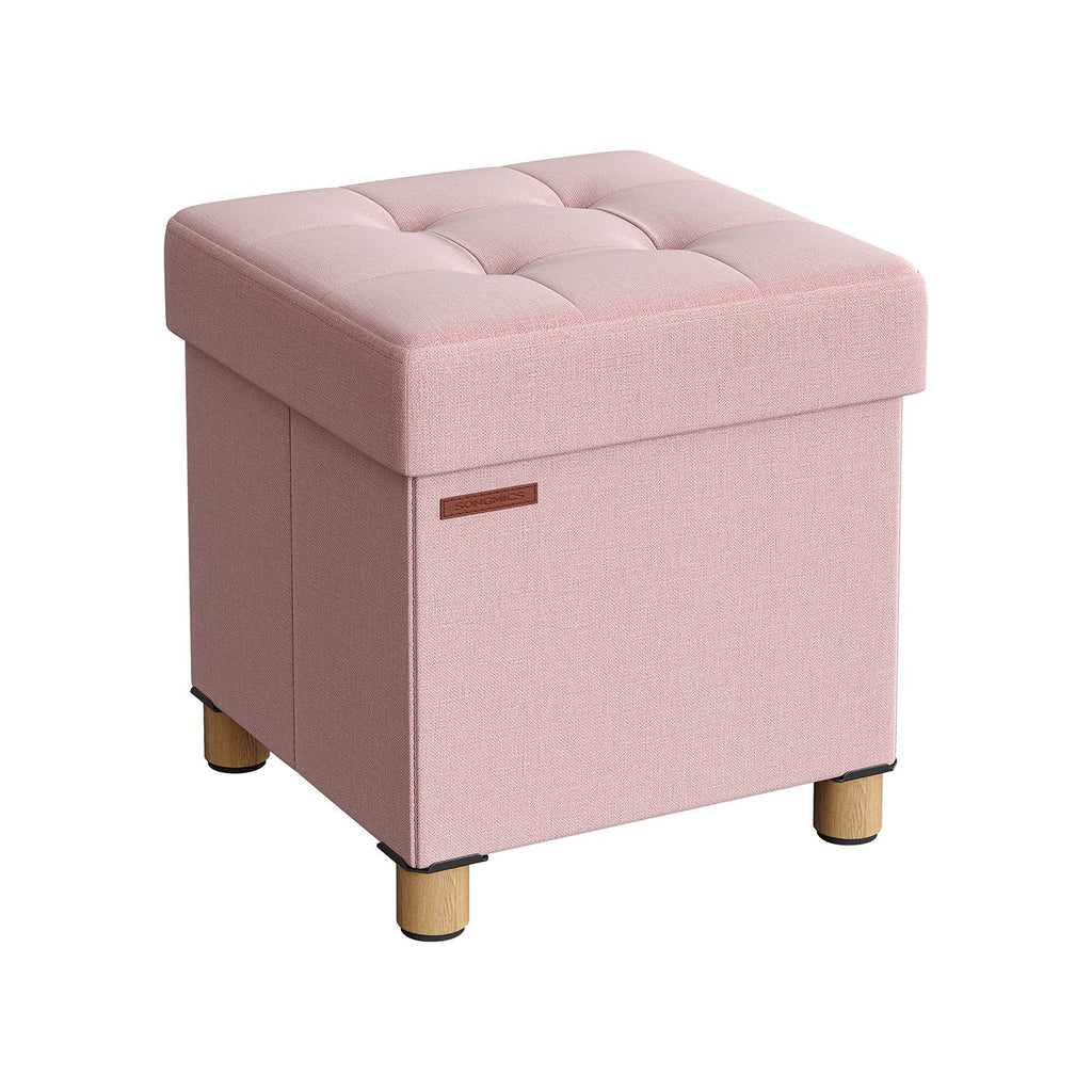 Sitzbank klappbar 38 x 38 x 40 cm mit Stauraum pastellrosa