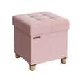 Sitzbank klappbar 38 x 38 x 40 cm mit Stauraum pastellrosa
