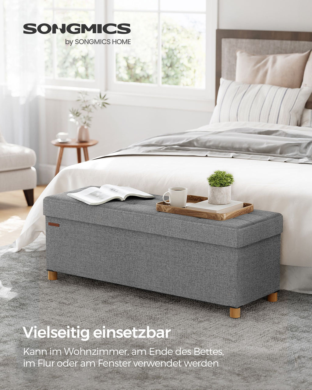 Sitzbank mit Stauraum 38 x 110 x 40 cm