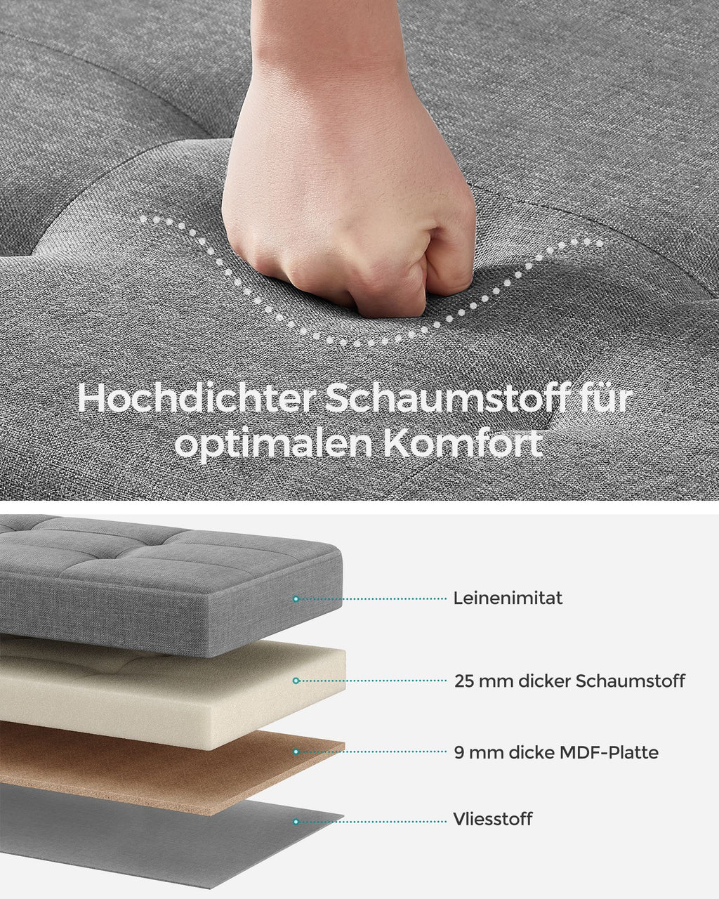 Sitzbank mit Stauraum 38 x 110 x 40 cm